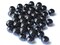 40 12mm Large Hole Black Faux Pearl Beads Round Plastic Pearl Beads